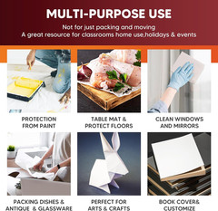 15″ X 12″ Packing Paper Sheets for Moving Supplies, 80 Sheets Newsprint Paper fo