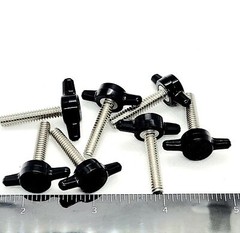 10-24 Thumb Screw T Bolts Black Butterfly Plastic Clamping Knob 4-24 Pack #10 SS