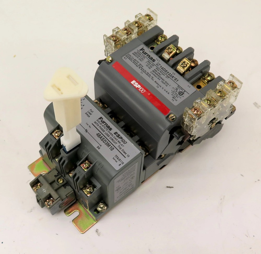 Furnas 14DS+32A*51 Starter Size 1 & 48ASD3M10 Overload 2.5-10A 600VAC 110/120 Va