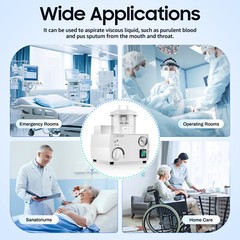 Vacuum Phlegm Quiet Suction Unit Portable Medical Emergency Aspirator Machine