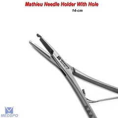 Dental Mathieu Needle Holder With Hole Adson Tweezers Surgical Suture Forceps