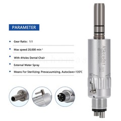 NSK Style Dental Slow Low Speed Handpiece Air Motor E-type 4 Holes Micromotor M4