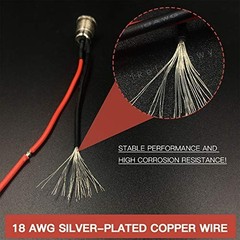 8-Pack DC Barrel Jack Panel Adapter 5.5mm x 2.1mm, 18AWG Wire, Dustproof Plug, 2