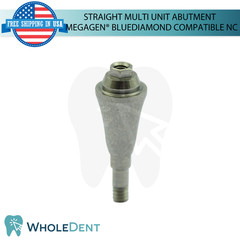 10X Straight Multi Unit Prosthetic NC Compatible with Megagen® BlueDiamond