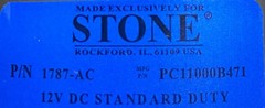 SPX Fenner Stone KMD-1, 1787-AC 12V Motor 1787AC KMD1 New
