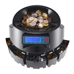 Uimoso USD Coin Sorter Coin Counter Wrapper and Roller 300 Coins/min LCD Display