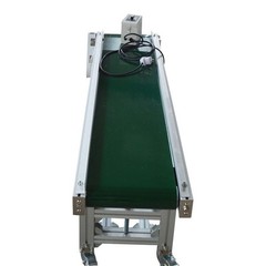 110V 59″×11.8″ Inclined Wall PVC Conveyor Belt Transport Machine Load 66-88Lbs