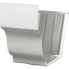 Amerimax 5 In. Galvanized White Slip-Joint Gutter Connector 33209 Amerimax 33209