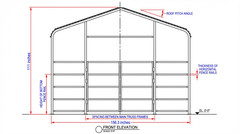 13x20ft Galvanized Metal Livestock Shelter Heavy-Duty Cattle Barn Animal Shade