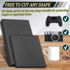 8 Pack Polyethylene Foam Pads for Packing Foam Sheets 2 Size Cuttable High Densi