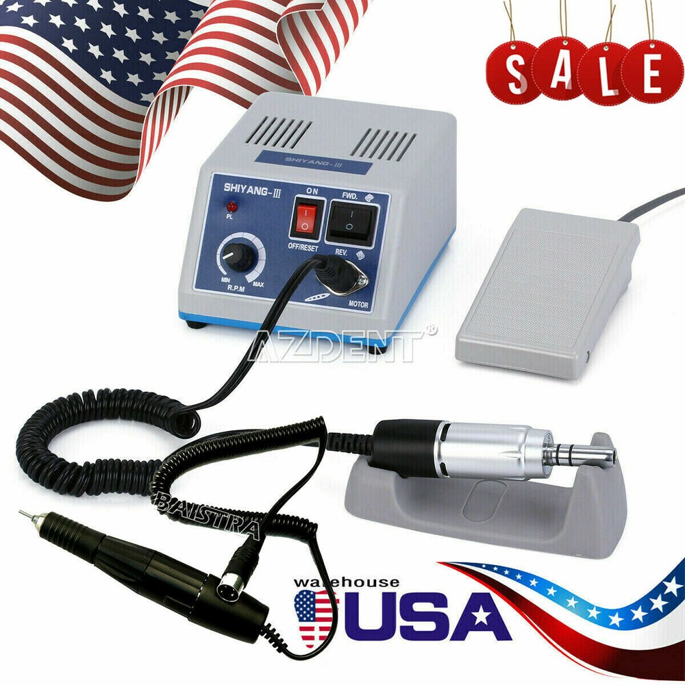 Dental Lab Marathon Electric Micromotor Polishing Unit / 35K rpm Motor Handpiece