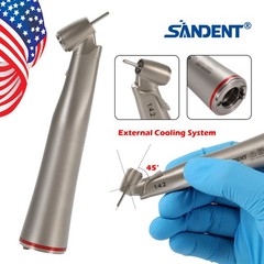 Dental Optic Fiber LED 1:4.2 Increasing Handpiece 45°Angle Head External Channel