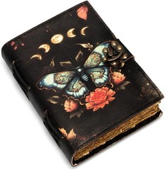 Vintage Leather Grimoire Journal with Clasp Lock | Handmade Spell Book 240 Paper