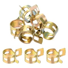 MECCANIXITY ID 11mm 7/16inch Fuel Line Hose Clamps, Pipe 7/16inch, Gold