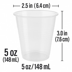 Metro Source 5 oz Clear Plastic Cups 2400 Ct | Disposable Drinkware for Parties