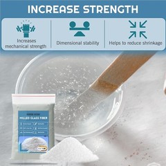 Fiberglass Milled Glass Fibers 1 Lbs. Resin Filler Material