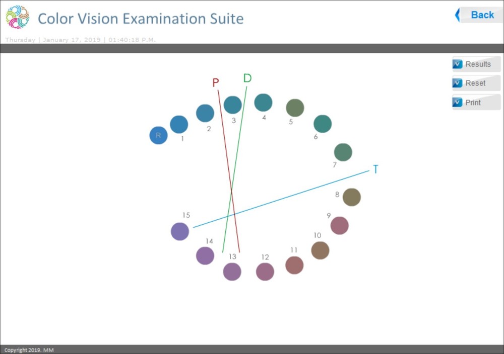 D-15 Color Vision Testing Software, with color plates! START BILLING 92283 !!!