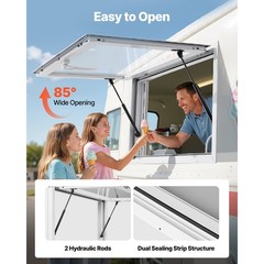 Uimoso Concession Stand Service Window with Aluminum Alloy Awning for Food Truck