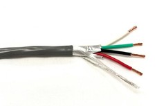 25 ft West Penn Wire 3244 – 4 Conductor 18 Gauge Shielded Cable CMR – USA Made!