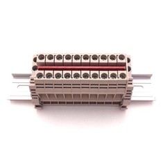 Solar Combiner Box Connector DIN Rail Terminal Blocks Dinkle 8AWG 50A 600V