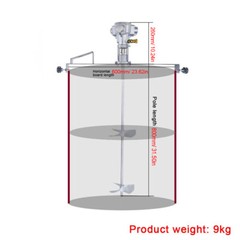 Pneumatic, stainless steel, 50 gallon/200L storage tank, paint mixing,