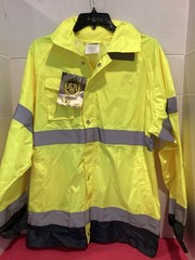 278-OccuNomix LUX-TJR Class 3 High-Visibility Breathable Rain Jacket Size Small