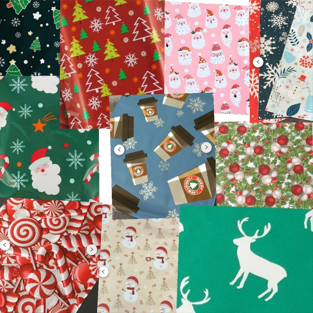 Poly Mailers Designer Shipping Christmas Holiday Gifts Assorted 20 Bags 10’x13