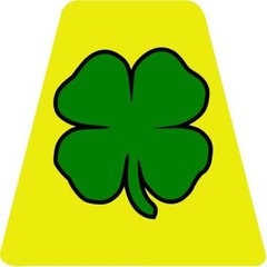 Green Shamrock HELMET TETS TETRAHEDRONS HELMET STICKER EMT REFLECTIVE