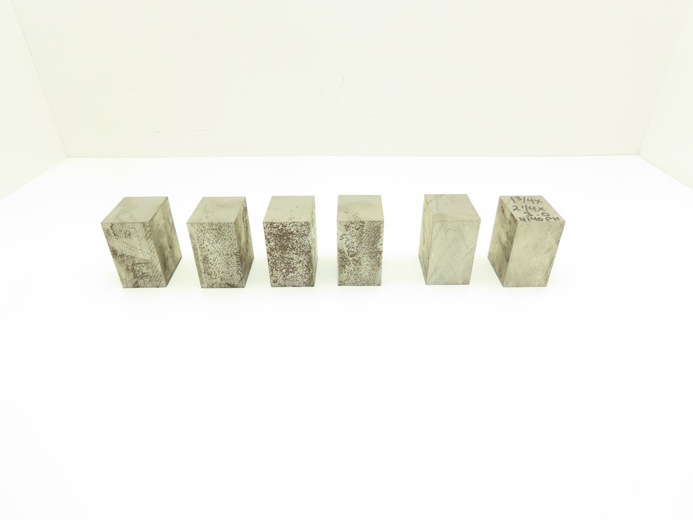 4140 PH Alloy Steel Flat Bar Stock 1-3/4″x 2-1/4″x 3″L Lot of 6
