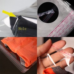 100pcs Resealable Poly Bag Transparent Plastic OPP Bags Self Adhesive Seal 2 Mil