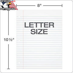 Oxford Filler Paper 8 x 10-1/2 College Rule 3-Hole Punched Loose-Leaf Paper 500