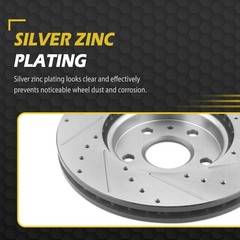 330mm Drilled Slotted Front Rotors 6 Lug Yukon Sierra 1500 Silverado Tahoe 55097