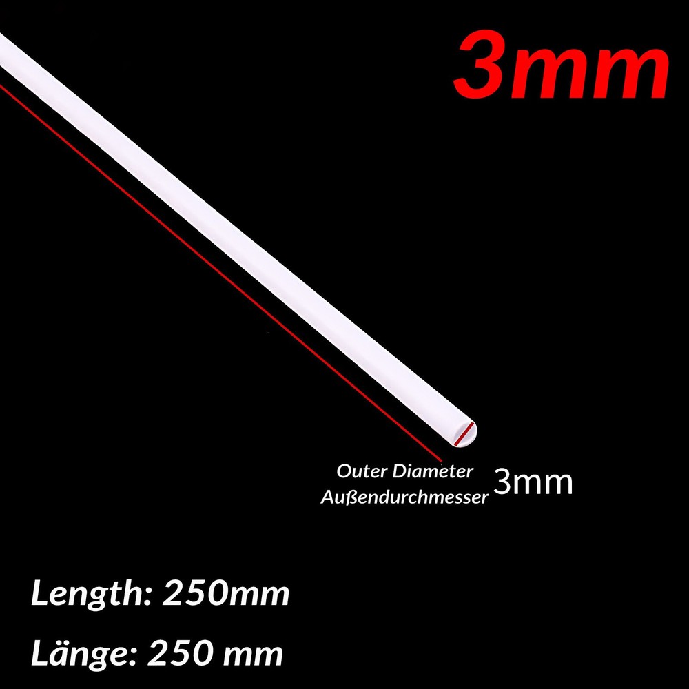 ABS Plastic Hollow Tube 2mm 3mm 4mm 5mm 6mm 8mm 10mm OD for Moedl Toys Crafts