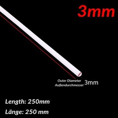ABS Plastic Hollow Tube 2mm 3mm 4mm 5mm 6mm 8mm 10mm OD for Moedl Toys Crafts