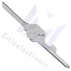6-in-1 Utili Key Tool Keyring Keychain Multifunction Stainless Steel（1PCS）