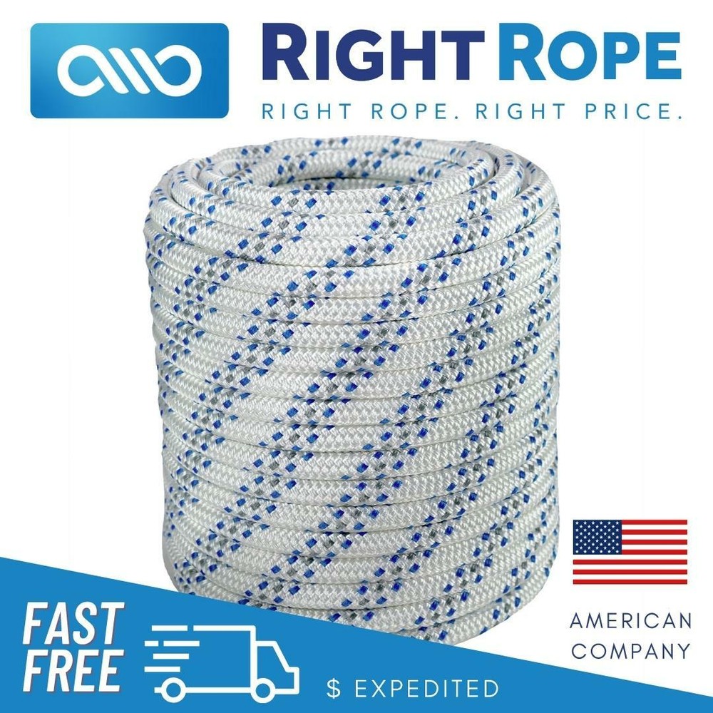 1″ x 100′ Double Braid Polyester Arborist Bull Rope Tree Rigging Line