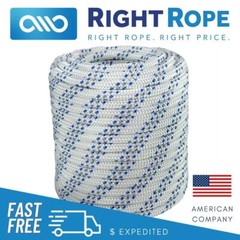 1″ x 100′ Double Braid Polyester Arborist Bull Rope Tree Rigging Line