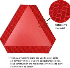 2PCS/Set Slow Moving Car Sign, 7 x 8 Inches Diamond Grade Reflective Vehicle Saf