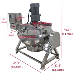 52.8gal Tilting Jacketed Kettle Commercial Cooking Sandwich Steam Pot 220V 200L
