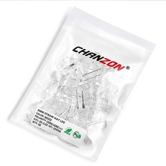 CHANZON 50 pcs 8mm White LED Diode 50 Count (Pack of 1), A) (50pcs)