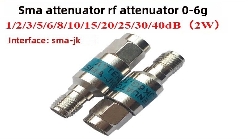 4 pics 2W 0-6GHz SMA-JK Fixed Attenuator,Coaxial Attenuator 1/2/6/10/20/30/40dB