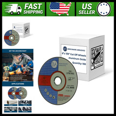Benchmark Abrasives 6″ Aluminum Oxide Cut Off Wheels for Metal, 100 Count