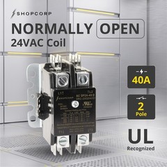 AC Contactor 40 Amp 50 RES 2 Pole 24VAC Coil – Definite Purpose UL Listed