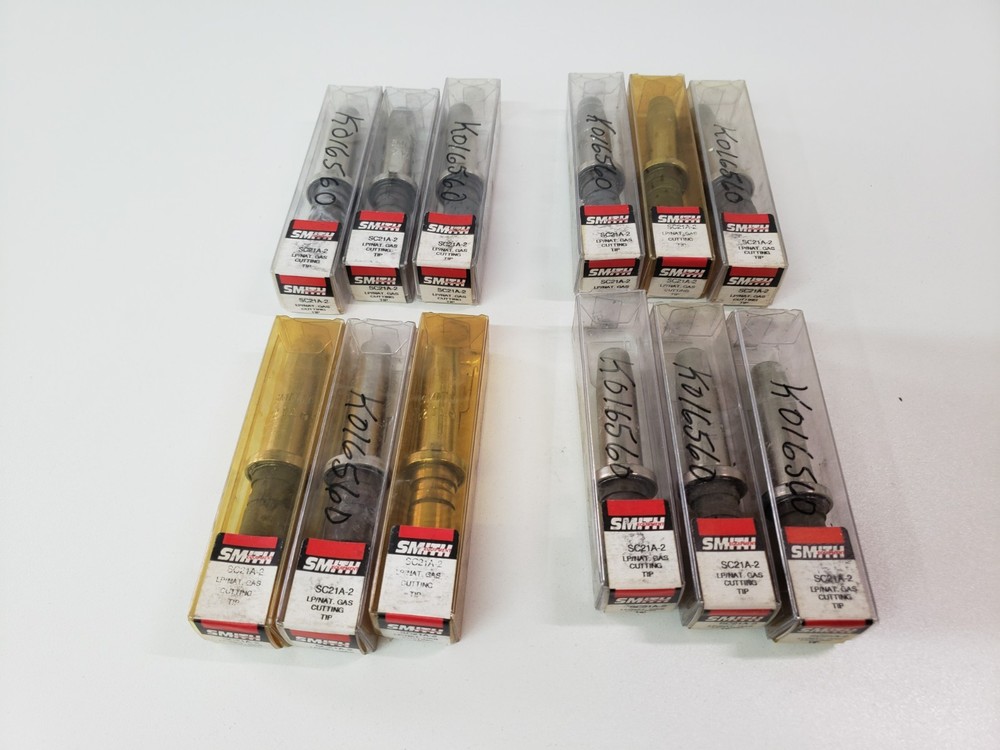 LOT of 12 – UNUSED – Smith SC21A-2 LP Propane / Natural Gas Cutting Torch Tip