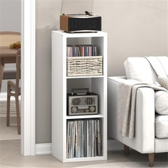 Pemberly Row 3-Cube Vertical Media Storage Organizer in White