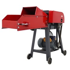 4-Blades Corn Straw Chaff Hay Cutter Pulverizer w/Belt Conveyor 220V 400-800kg/h