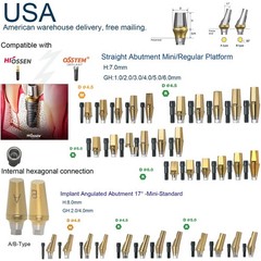US Hiossen Dental Straight Locator Healing Cap Abutment Regular Mini ET Platform