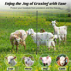 Electric Fence Netting, 42.5″ X 164′ Electric Netting Fence, PE Portable Electri