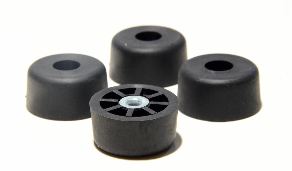 8 EXTRA LARGE TALL ROUND RUBBER FEET BUMPERS INDUSTRIAL, AMPS, CASES – FREE S&H