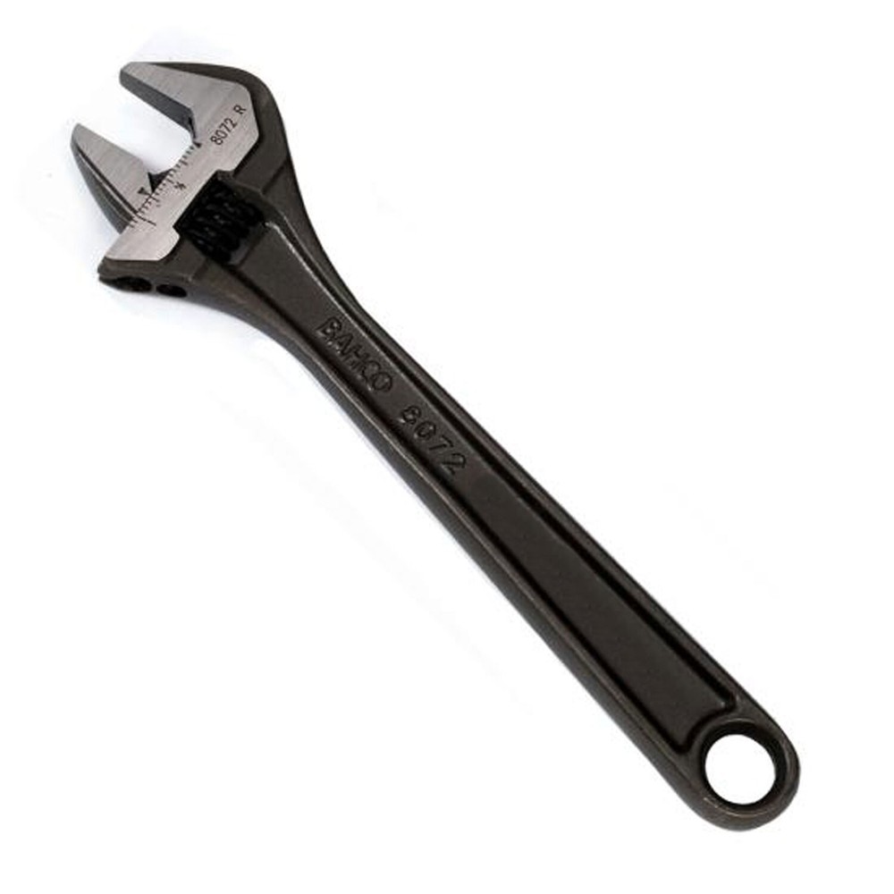 12″ BAHCO Adjustable Wrench Slim Head, Tapered Jaws Bahco 8073RUS